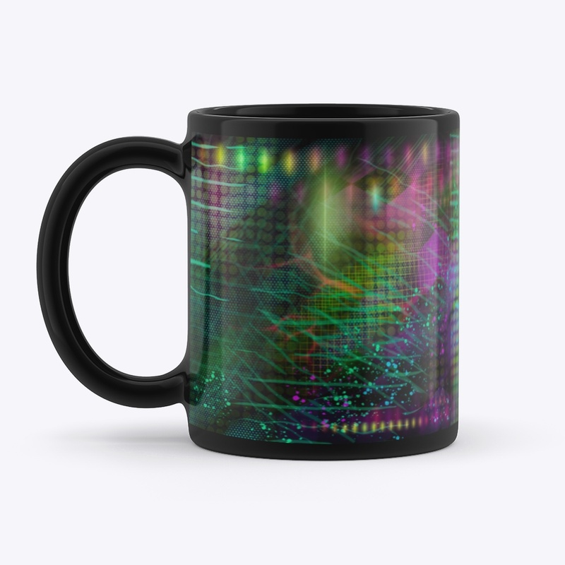 Abstratocaster Black Mug